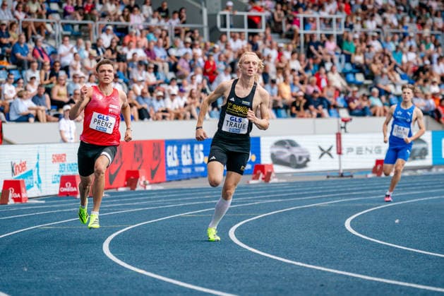Wattenscheid, 25.07.2026, Leichathletik, Deutsche Meisterschaften, Halbfinale, 400m Thilo Traue (GER, LG Stadtwerke München) beim Halbfinallauf über 400m Bochum-Wattenscheid Lohrheidestadion NRW Germany *** Wattenscheid, July 25, 2026, Track and Field, German Championships, Semifinals, 400m: Thilo Traue (GER), LG Stadtwerke München, in the 400m semifinal at Lohrheidestadion in Bochum-Wattenscheid, North Rhine-Westphalia, Germany