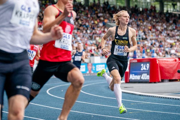 Wattenscheid, 25.07.2026, Leichathletik, Deutsche Meisterschaften, Halbfinale, 400m Jean Paul Bredau (GER, VfL Wolfsburg) beim Halbfinallauf über 400m Bochum-Wattenscheid Lohrheidestadion NRW Germany *** Wattenscheid, July 25, 2026, Track and Field, German Championships, Semifinals, 400m: Jean Paul Bredau (GER), VfL Wolfsburg, in the 400m semifinal at Lohrheidestadion in Bochum-Wattenscheid, North Rhine-Westphalia, Germany