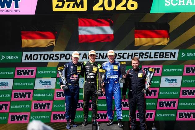 DTM, 9. + 10. Rennen Oschersleben 2026 91 Porsche 911 GT3 R (992), Manthey: Thomas Preining, 80 Mercedes-AMG GT3 EVO, Winward Racing: Maro Engel, 130 Lamborghini Temerario GT3, ABT Sportsline: Luca Engstler: - picture by Gruppe C Photography Oschersleben Motorsportarena Oschersleben Deutschland Copyright: xGruppexCxPhotographyx