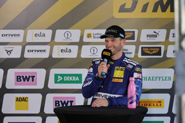 press conference, PK, Pressekonferenz after the race, Maro Engel (D Mercedes-AMG Team Ravenol, 80), Mercedes-AMG GT3, DTM (German Touring Car Championship) - Round 5 - Race 1, Motorsportarena Oschersleben on 25.07.2026. Sachsen-Anhalt Deutschland Copyright: xO.Franke,xSportblen.dex