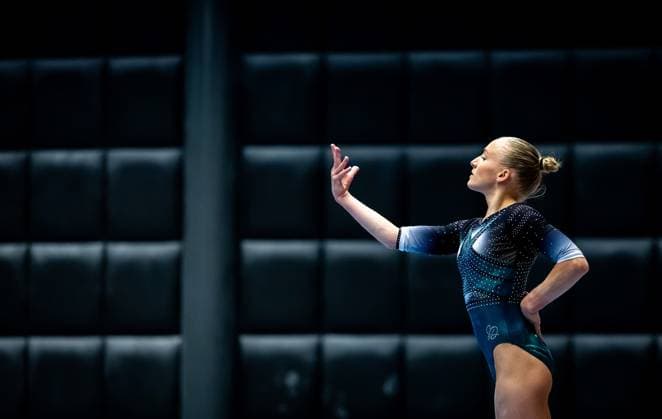 ROTTERDAM - Sanne Wevers during the qualifying competition for the European Gymnastics Championships. The European Championships are taking place in the Croatian capital, Zagreb. IRIS VAN DEN BROEK ANP xVIxANPxSportx xxANPxIVx 564262688 originalFilename: 564262688.jpg