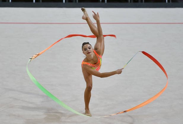 25.07.2026, xhbx, Turnen Rhythmische Sportgymnastik, Deutsche Meisterschaften 2026 v.l. Marie Decker (TV Dahn) Übung mit dem Band (DFL DFB REGULATIONS PROHIBIT ANY USE OF PHOTOGRAPHS as IMAGE SEQUENCES and or QUASI-VIDEO) Hannover *** July 25, 2026, xhbx, Gymnastics, Rhythmic Gymnastics, 2026 German Championships by Marie Decker TV Dahn, ribbon routine. DFL and DFB regulations prohibit any use of photographs as image sequences and or quasi-video. Hanover