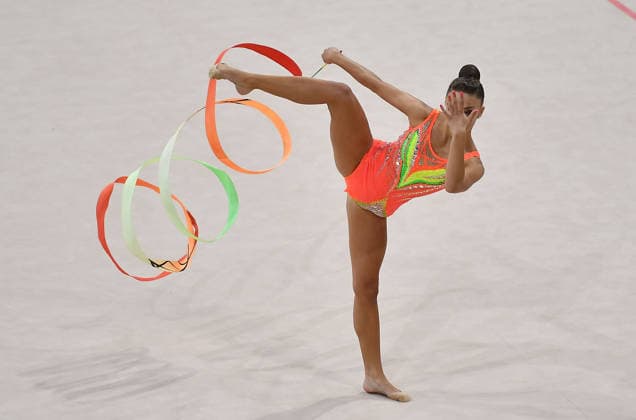 25.07.2026, xhbx, Turnen Rhythmische Sportgymnastik, Deutsche Meisterschaften 2026 v.l. Marie Decker (TV Dahn) Übung mit dem Band (DFL DFB REGULATIONS PROHIBIT ANY USE OF PHOTOGRAPHS as IMAGE SEQUENCES and or QUASI-VIDEO) Hannover *** July 25, 2026, xhbx, Gymnastics, Rhythmic Gymnastics, 2026 German Championships by Marie Decker TV Dahn, ribbon routine. DFL and DFB regulations prohibit any use of photographs as image sequences and or quasi-video. Hanover