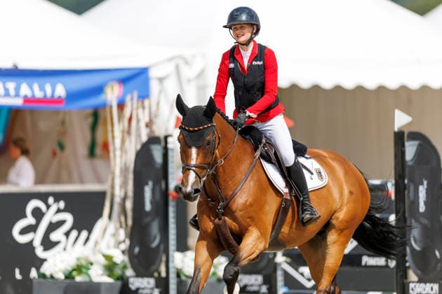 HAGEN a.T.W. - FEI Jumping European Championship, EM, Europameisterschaft Children, Juniors and Young Rider 2026, HAGEN a.T.W. - FEI Jumping European Championship Children, Juniors and Young Rider 2026 OSING Mila (GER), Capitaine Final Individual Einzelfinale CH-EU-Ch-S - Children Final Individuals over two rounds - FIRST ROUND Hagen a.T.W., Reitanlage Haunhorst 25. July 2026 - *** HAGEN a T W FEI Jumping European Championship for Children, Juniors, and Young Riders 2026, HAGEN a T W FEI Jumping European Championship for Children, Juniors, and Young Riders 2026 OSING Mila GER, Team Captain Individual Final CH EU Ch S Children’s Individual Final over two rounds FIRST ROUND Hagen a T W, Haunhorst Equestrian Center, July 25, 2026