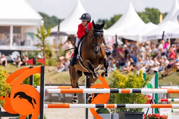 HAGEN a.T.W. - FEI Jumping European Championship, EM, Europameisterschaft Children, Juniors and Young Rider 2026, HAGEN a.T.W. - FEI Jumping European Championship Children, Juniors and Young Rider 2026 SIEGENTHALER Lena (SUI), Versatche de la Roque Final Individual Einzelfinale CH-EU-Ch-S - Children Final Individuals over two rounds - FIRST ROUND Hagen a.T.W., Reitanlage Haunhorst 25. July 2026 - *** HAGEN a T W FEI Jumping European Championship for Children, Juniors, and Young Riders 2026, HAGEN a T W FEI Jumping European Championship for Children, Juniors, and Young Riders 2026 SIEGENTHALER Lena SUI, Versatche de la Roque Individual Final CH EU Ch S Children’s Individual Final over two rounds FIRST ROUND Hagen a T W, Haunhorst Equestrian Center, July 25, 2026