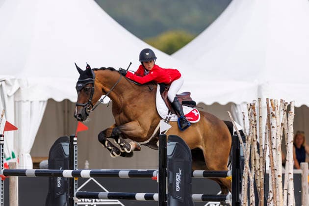 HAGEN a.T.W. - FEI Jumping European Championship, EM, Europameisterschaft Children, Juniors and Young Rider 2026, HAGEN a.T.W. - FEI Jumping European Championship Children, Juniors and Young Rider 2026 SIEGENTHALER Lena (SUI), Versatche de la Roque Final Individual Einzelfinale CH-EU-Ch-S - Children Final Individuals over two rounds - FIRST ROUND Hagen a.T.W., Reitanlage Haunhorst 25. July 2026 - *** HAGEN a T W FEI Jumping European Championship for Children, Juniors, and Young Riders 2026, HAGEN a T W FEI Jumping European Championship for Children, Juniors, and Young Riders 2026 SIEGENTHALER Lena SUI, Versatche de la Roque Final Individual CH EU Ch S Children Final Individuals over two rounds FIRST ROUND Hagen a T W, Haunhorst Equestrian Center, July 25, 2026