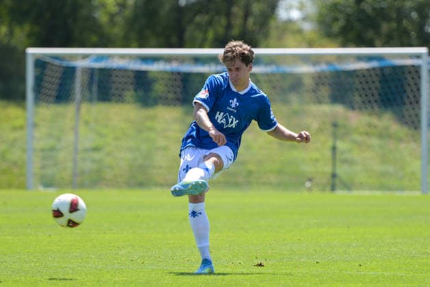 25.07.2026, Bad Wörishofen, Deutschland. Testspiel des SV Darmstadt 98 (2. Bundesliga) gegen die SG Sonnenhof Großaspach (3. Liga). Florian Kleinhansl (SV Darmstadt 98) *** July 25, 2026, Bad Wörishofen, Germany: Friendly match between SV Darmstadt 98 (2. Bundesliga) and SG Sonnenhof Großaspach (3. Liga) Florian Kleinhansl SV Darmstadt 98