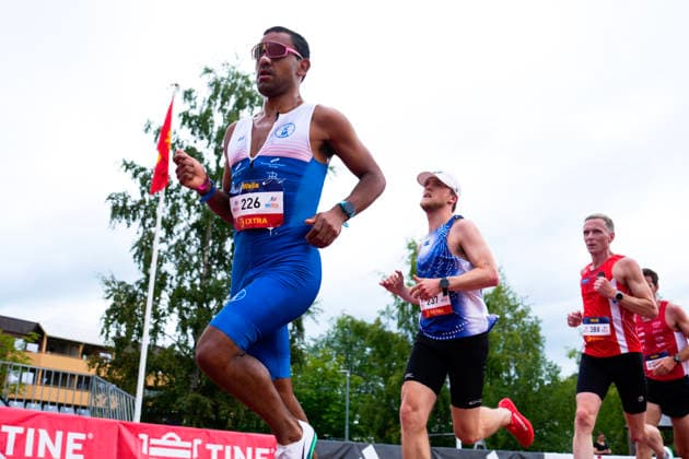 Norgesmesterskapet for friidrett 2026 Trondheim 20260725. Gabriel Ingebretsen fra Flekkeroy Lopeklubb (t.v) og Gjermund Blauenfeldt Naess fra Kjelsas IL i ovelsen 10.000m menn under NM i friidrett pa Trondheim Stadion lordag. Foto: Beate Oma Dahle NTB Trondheim Norge EDITORIAL USE ONLY. RESTRICTED USE FOR BETTING COMPANIES Ref:_SPO7q8iitgwsI4.jpg *** 2026 Norwegian Track and Field Championships, Trondheim, July 25, 2026: Gabriel Ingebretsen of Flekkeroy Lopeklubb (left) and Gjermund Blauenfeldt Naess of Kjelsas IL in the men’s 10,000-meter race during the Norwegian Track and Field Championships at Trondheim Stadium on Saturday. Photo: Beate Oma Dahle, NTB, Trondheim, Norway. EDITORIAL USE ONLY. RESTRICTED USE FOR BETTING COMPANIES.  Copyright: xBeatexOmaxDahlex xNTBx