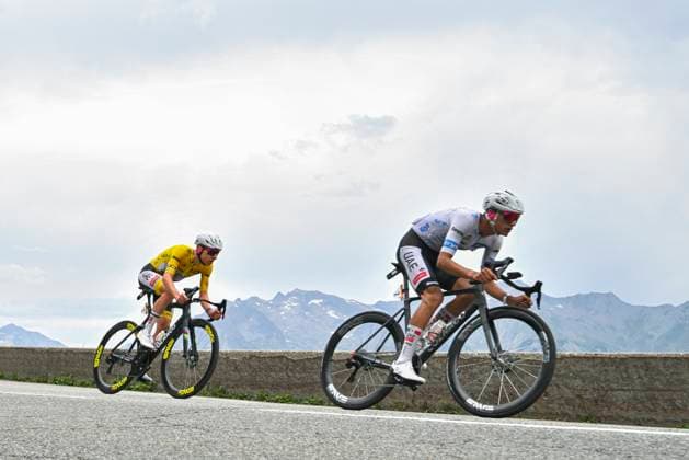 Tour de France 2026 Stage 20 ALPE D HUEZ, FRANCE - JULY 25 : Pogacar Tadej (SLO) of UAE Team Emirates XRG, Del Toro Isaac (MEX) of UAE Team Emirates - XRG in action during stage 20 of the 113rd edition of Tour de France an UCI World Tour 2.UWT cycling road race stage for Men Elite of 171 km with start in Le Bourg d Oissans and finish in Alpe d Huez on July 25, 2026 in Alpe d Huez, France, 25 07 2026 Alpe d Huez France  Copyright: xGvgx