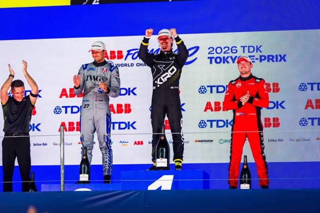 2026 FORMULA E TOKYO ePRIX TICKTUM Dan (gbr), Cupra Kiro, Porsche 99X Electric WCG3, DENNIS Jake (gbr), Andretti Formula E, Porsche 99X Electric, CASSIDY Nick (nzl), CitroÃ«n Racing Formula E Team, CitroÃ«n, portrait during the Tokyo ePrix, 14th and 15th round of the 2025-26 ABB FIA Formula E World Championship, WM, Weltmeisterschaft on the Tokyo Street Circuit from July 24 to 26, 2026 in Tokyo, Japan - TokyoJapan  Copyright: xBastienxRouxx