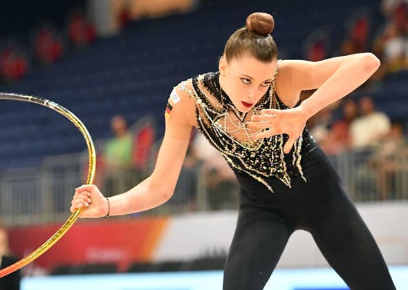 25.07.2026, xhbx, Turnen Rhythmische Sportgymnastik, Deutsche Meisterschaften 2026 v.l. Lada Pusch (Reifen) (DFL DFB REGULATIONS PROHIBIT ANY USE OF PHOTOGRAPHS as IMAGE SEQUENCES and or QUASI-VIDEO) Hannover *** July 25, 2026, xhbx, Gymnastics, Rhythmic Gymnastics, 2026 German Championships v l Lada Pusch, Hoop, DFL, DFB. REGULATIONS PROHIBIT ANY USE OF PHOTOGRAPHS AS IMAGE SEQUENCES AND OR QUASI-VIDEO. Hanover