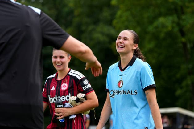 Club Friendly: Eintracht Frankfurt Woman v Feyenoord Rotterdam V1 Horst - Mia Schmid of Feyenoord Rotterdam V1 during a friendly in preparation of the 2026 2027 season. The match is set between Eintracht Frankfurt Woman and Feyenoord Rotterdam V1 at RKsv Wittenhorst on 25 July 2026 in Horst, The Netherlands. (Hero Images Yannick Verhoeven) Copyright: xYannickxVerhoevenx