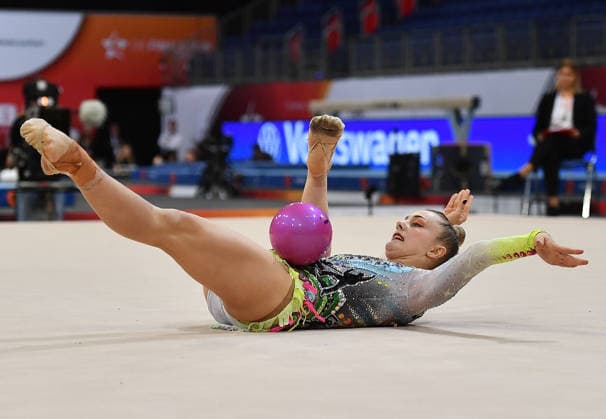 25.07.2026, xhbx, Turnen Rhythmische Sportgymnastik, Deutsche Meisterschaften 2026 v.l. Margarita Kolosov (SC Potsdam) Übung mit dem Ball (DFL DFB REGULATIONS PROHIBIT ANY USE OF PHOTOGRAPHS as IMAGE SEQUENCES and or QUASI-VIDEO) Hannover *** July 25, 2026, xhbx, Rhythmic Gymnastics, 2026 German Championships by Margarita Kolosov, SC Potsdam, Ball Routine. DFL and DFB regulations prohibit any use of photographs as image sequences and or quasi-video. Hanover