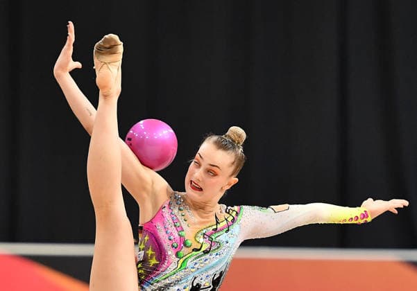 25.07.2026, xhbx, Turnen Rhythmische Sportgymnastik, Deutsche Meisterschaften 2026 v.l. Margarita Kolosov (SC Potsdam) Übung mit dem Ball (DFL DFB REGULATIONS PROHIBIT ANY USE OF PHOTOGRAPHS as IMAGE SEQUENCES and or QUASI-VIDEO) Hannover *** July 25, 2026, xhbx, Rhythmic Gymnastics, 2026 German Championships by Margarita Kolosov, SC Potsdam, Ball Routine. DFL and DFB regulations prohibit any use of photographs as image sequences and or quasi-video. Hanover