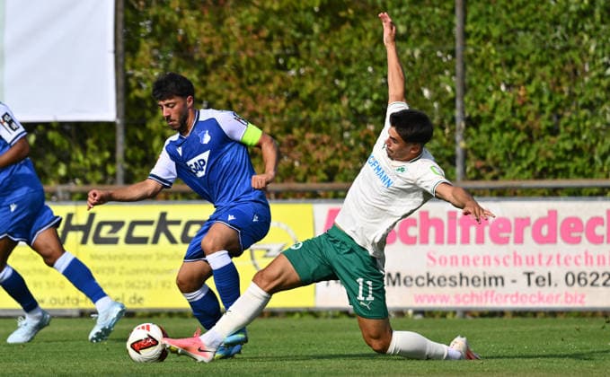 25.07.2026 - Fussball - Saison 2026 2027 - Testspiel Freundschaftsspiel Vorbereitungsspiel - TSG 1899 Hoffenheim - SpVgg Greuther Fürth ( Kleeblatt ) - - Sportfoto Zink - xwoxzix - regulations prohibit any use of photographs as image sequences and or quasi-video - only for editorial use - Umut Tohumcu (25, TSG 1899 Hoffenheim ) Aaron Keller (11, SpVgg Greuther Fürth ) *** July 25, 2026 Soccer Season 2026–2027 Exhibition Match Friendly Match Preseason Match TSG 1899 Hoffenheim SpVgg Greuther Fürth Kleeblatt Sports Photo Zink xwoxzix Regulations prohibit any use of photographs as image sequences and or quasi-video For editorial use only. Umut Tohumcu 25, TSG 1899 Hoffenheim; Aaron Keller 11, SpVgg Greuther Fürth