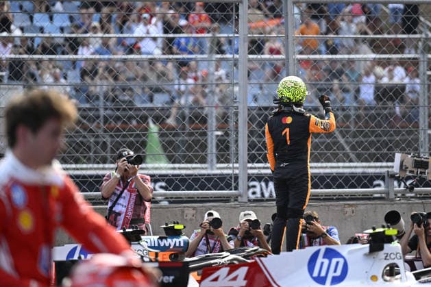 July 25, 2026, Budapest, Budapest, Hungary: Polesitter Lando Norris of McLaren in parc fermo after the qualifying session of the 2026 Hungarian Grand Prix in Budapest, Hungary on 25 July 2026. Budapest Hungary - ZUMAs291 20260725_zip_s291_050 Copyright: xBalintxSzentgallayx