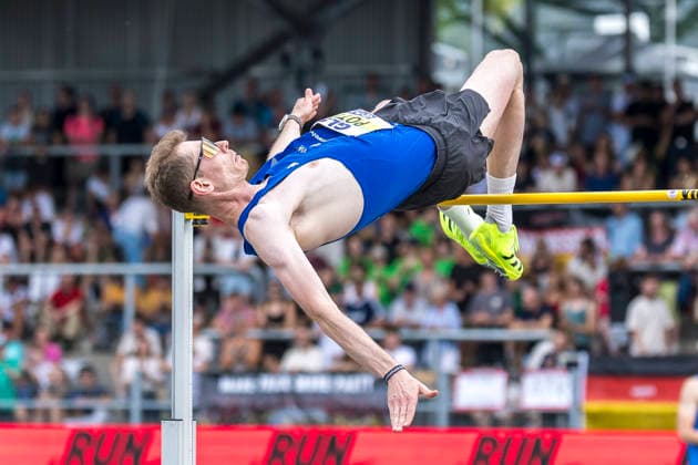 Deutsche Leichtathletik-Meisterschaften; Bochum-Wattenscheid, 25.07.2026 Tobias Potye (Munich Athletics), Hochsprung ; Deutsche Leichtathletik-Meisterschaften am 25.07.2026 im Lorheide-Stadion, Bochum-Wattenscheid (Nordrhein-Westfalen). *** German Track and Field Championships, Bochum-Wattenscheid, July 25, 2026; Tobias Potye, Munich Athletics, High Jump; German Track and Field Championships on July 25, 2026, at Lorheide Stadium, Bochum-Wattenscheid, North Rhine-Westphalia Copyright: xBEAUTIFULxSPORTS AxelxKohringx