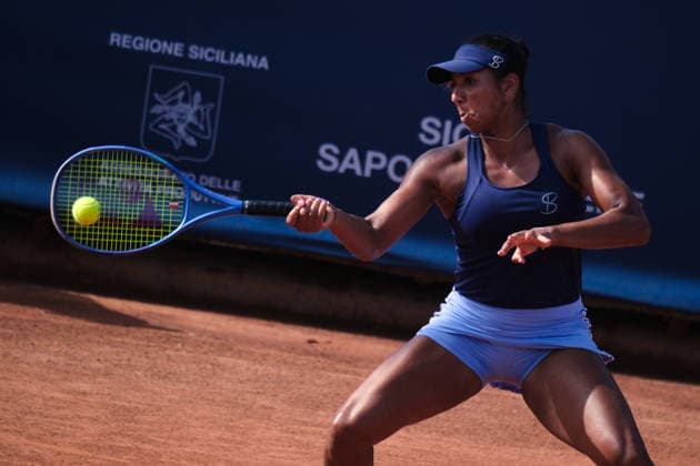 IPA86982167 - Palermo, Italy, July 2026. Country Time Club, Palermo Ladies Open 2026, a women s professional tennis tournament on the WTA, Tennis Damen 125 circuit. In the photo: Rasheeda Mcadoo and Adrien Nagy vs. Anastasia Tikhonova and Tamara Zidansek during the women s doubles final  Copyright: xFedericoxSerra IPAxSportx xx 86982167