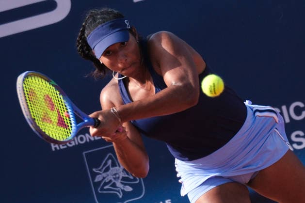 IPA86982157 - Palermo, Italy, July 2026. Country Time Club, Palermo Ladies Open 2026, a professional women s tennis tournament on the WTA, Tennis Damen 125 circuit. In the photo: Rasheeda Mcadoo and Adrien Nagy vs. Anastasia Tikhonova and Tamara Zidansek during the women s doubles final  Copyright: xFedericoxSerra IPAxSportx xx 86982157