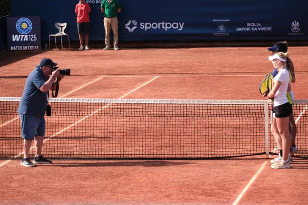 TENNIS - International Tennis Tournament - 37th Palermo Ladies Open Photo by IPA ABACAPRESS.COM86982160 - Palermo, Italy, July 2026. Country Time Club, Palermo Ladies Open 2026, a women s professional tennis tournament on the WTA, Tennis Damen 125 circuit. In the photo: Rasheeda Mcadoo and Adrien Nagy vs. Anastasia Tikhonova and Tamara Zidansek during the women s doubles final Palermo Italy  Copyright: xIPAxSport ABACAx