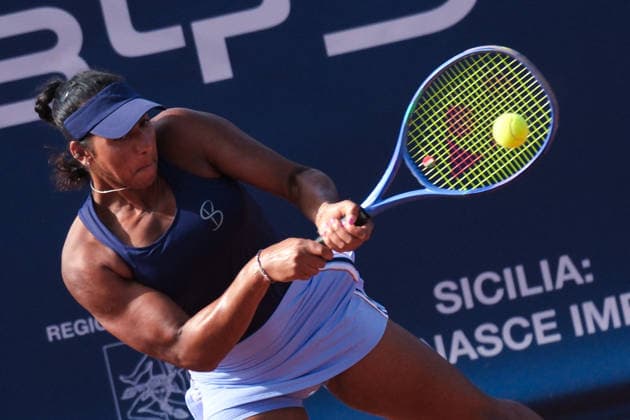 TENNIS - International Tennis Tournament - 37th Palermo Ladies Open Photo by IPA ABACAPRESS.COM86982165 - Palermo, Italy, July 2026. Country Time Club, Palermo Ladies Open 2026, a women s professional tennis tournament on the WTA, Tennis Damen 125 circuit. In the photo: Rasheeda Mcadoo and Adrien Nagy vs. Anastasia Tikhonova and Tamara Zidansek during the women s doubles final Palermo Italy  Copyright: xIPAxSport ABACAx