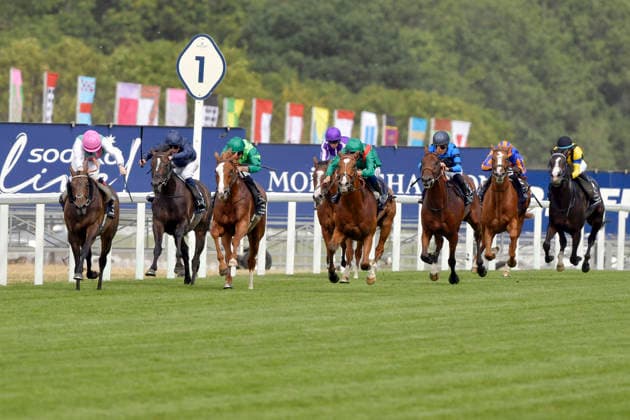 25.07.2026, Ascot, Windsor, GBR - Kalpana with Colin Keane up wins the King George and Queen Elizabeth Stakes. Ascot racecourse. (Pferd, Jockey, Kalpana, Keane, Sieg, Ziel, Zielankunft) 260725C964ASCOT.JPG *** July 25, 2026, Ascot, Windsor, GBR: Kalpana, ridden by Colin Keane, wins the King George and Queen Elizabeth Stakes at Ascot Racecourse. Horse, Jockey, Kalpana, Keane, Victory, Finish, Finish Line 260725C964ASCOT JPG