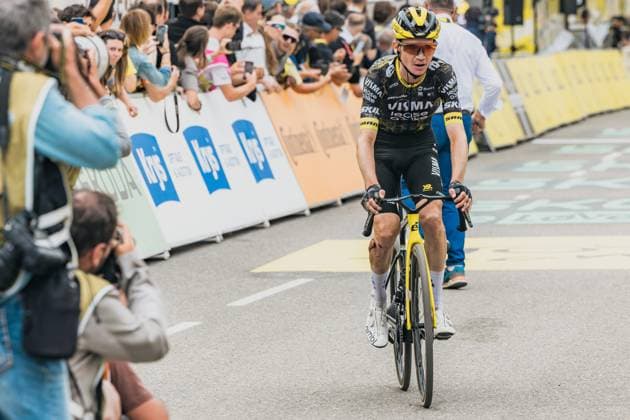 Tour de France 2026 PHOTOPQR LE DAUPHINE Jean-Baptiste BORNIER ; Huez ; 25 07 2026 ; Huez (Isère), le samedi 25 juillet 2026. Etape 20 du Tour de France entre Bourg d Oisans et l Alpe d Huez. Après deux chutes dans la descente de Sarenne Sepp Kuss arrive à la troisième place de l étape. Photo : Le DL Jean-Baptiste Bornier 113th edition of the Tour de France cycling race. *** Local Caption *** Huez Isère Rhône-Alpes FRANCE  Copyright: xPHOTOPQR LExDAUPHINE MAXPPPxJean-BaptistexBORNIERx 20260725JDL1094 20260725JDL1094