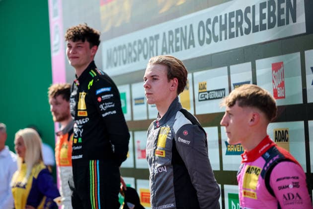 ADAC GT4 Germany, 5. + 6. Rennen Oschersleben 2026 04 Aston Martin Vantage AMR GT4 Evo, EastSide Motorsport: Jan Philipp Springob, Philipp Gogollok, 51 BMW M4 GT4 Evo, FK Performance Motorsport: Gabriele Piana, Benjamin Sylvestersson - picture by Gruppe C Photography Oschersleben Oschersleben Sachsen-Anhalt Germany Copyright: xGruppexCxPhotographyx