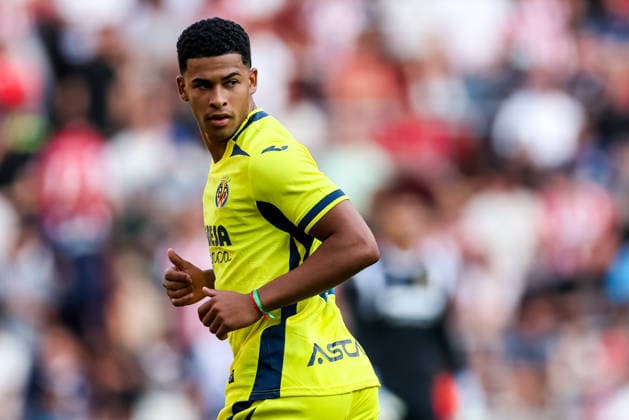 EINDHOVEN, NETHERLANDS - JULY 25: Santiago Mourino of Villarreal CF looks on during the pre-season friendly match between PSV and Villarreal CF at Philips Stadion on July 25, 2026 in Eindhoven, Netherlands.  Copyright: xRenexNijhuis MBxMediax