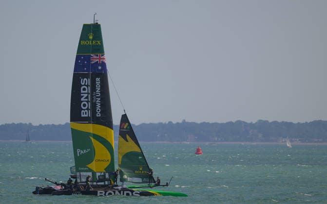 Rolex SailGP Championship Bonds Australia during the 2026 Rolex SailGP Championship at The Solent, Portsmouth 25 07 2026 UK Newspapers OUT Copyright: xGraemexWilcocksonx FIL-23671-0005