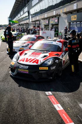 ADAC GT4 Germany, 5. + 6. Rennen Oschersleben 2026 30 Porsche 718 Cayman GT4 RS Clubsport, Avia W&S Motorsport: Maximilian Schreyer, Alon Gabbay - picture by Gruppe C Photography Oschersleben Oschersleben Sachsen-Anhalt Germany Copyright: xGruppexCxPhotographyx