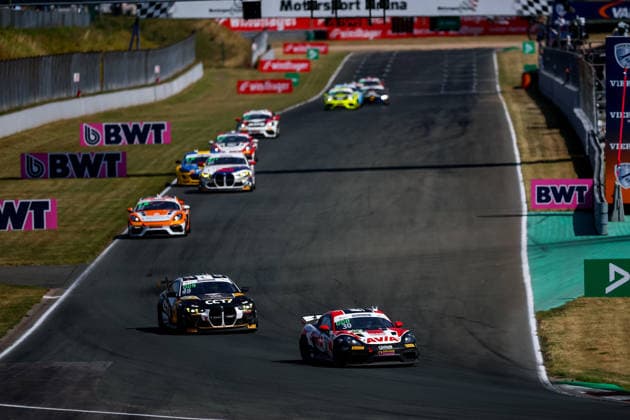 ADAC GT4 Germany, 5. + 6. Rennen Oschersleben 2026 30 Porsche 718 Cayman GT4 RS Clubsport, Avia W&S Motorsport: Maximilian Schreyer, Alon Gabbay, 49 BMW M4 718 Cayman GT4 RS Clubsport, FK Performance Motorsport: Luca Link, Luis Moser - picture by Gruppe C Photography Oschersleben Oschersleben Sachsen-Anhalt Germany Copyright: xGruppexCxPhotographyx