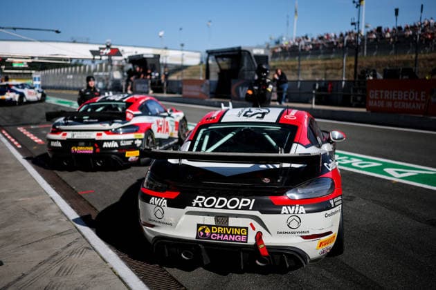 ADAC GT4 Germany, 5. + 6. Rennen Oschersleben 2026 32 Porsche 718 Cayman GT4 RS Clubsport, Avia W&S Motorsport: Tim Horell, Hendrik Still - picture by Gruppe C Photography Oschersleben Oschersleben Sachsen-Anhalt Germany Copyright: xGruppexCxPhotographyx