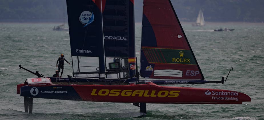 Rolex SailGP Championship Los Gallos Spain in action during the 2026 Rolex SailGP Championship at The Solent, Portsmouth 25 07 2026 UK Newspapers OUT Copyright: xGraemexWilcocksonx FIL-23671-0009