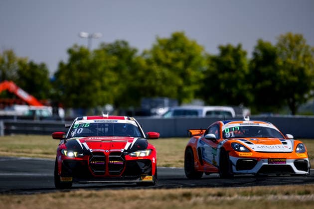 ADAC GT4 Germany, 5. + 6. Rennen Oschersleben 2026 10 BMW M4 GT4 Evo, razoon - more than racing: Daniel Drexel, Michael Maniszewski, 91 Porsche 718 Cayman GT4 RS Clubsport, Team Wimmer Werk Motorsport: Jesper Bruno Jensen, Laurenz Rühl - picture by Gruppe C Photography Oschersleben Oschersleben Sachsen-Anhalt Germany Copyright: xGruppexCxPhotographyx