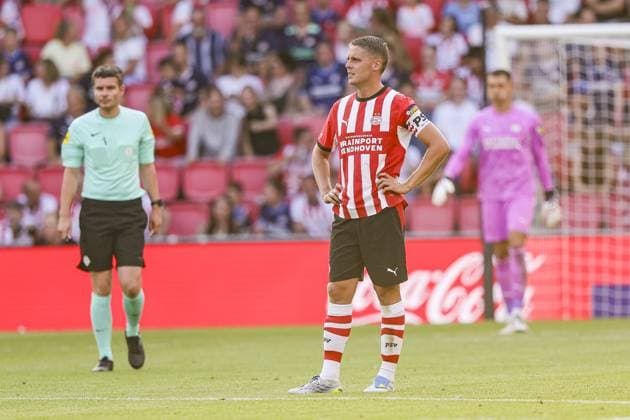 EINDHOVEN , 25-07-2025 , Philips stadium , season 2026 2027 , pre season friendly match , match between PSV and Villarreal CF , picture shows PSV Player Joey Veerman PSV - Villarreal (friendly)  x205201128x Copyright: