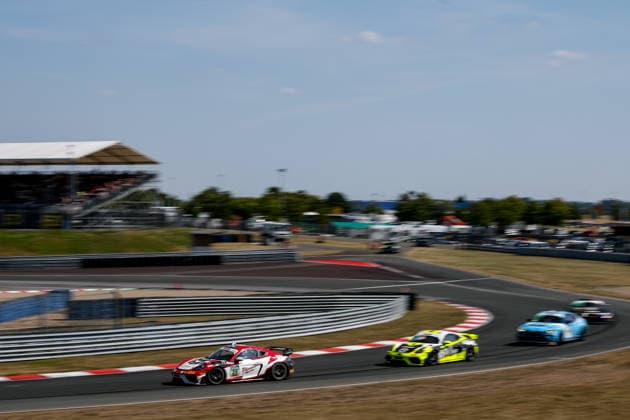 ADAC GT4 Germany, 5. + 6. Rennen Oschersleben 2026 20 Porsche 718 Cayman GT4 RS Clubsport, razoon - more than racing: Harald Huber, Jack James - picture by Gruppe C Photography Oschersleben Oschersleben Sachsen-Anhalt Germany Copyright: xGruppexCxPhotographyx