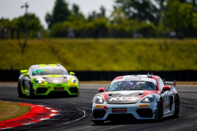 ADAC GT4 Germany, 5. + 6. Rennen Oschersleben 2026 32 Porsche 718 Cayman GT4 RS Clubsport, Avia W&S Motorsport: Tim Horell, Hendrik Still - picture by Gruppe C Photography Oschersleben Oschersleben Sachsen-Anhalt Germany Copyright: xGruppexCxPhotographyx