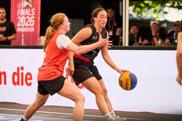 Basketball Gruppenphase Damen - DIE FINALS 2026 3x3 Basketball Gruppenphase Damen am 25.07.2026, Hannover Neues Rathaus Niedersachsen Deutschland *** Women s 3x3 Basketball Group Stage at DIE FINALS 2026: Women s 3x3 Basketball Group Stage on July 25, 2026, at the New City Hall in Hanover, Lower Saxony, Germany