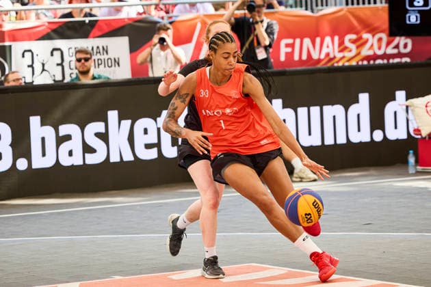 Basketball Gruppenphase Damen - DIE FINALS 2026 3x3 Basketball Gruppenphase Damen am 25.07.2026, Hannover Neues Rathaus Niedersachsen Deutschland *** Women s 3x3 Basketball Group Stage at DIE FINALS 2026: Women s 3x3 Basketball Group Stage on July 25, 2026, at the New City Hall in Hanover, Lower Saxony, Germany