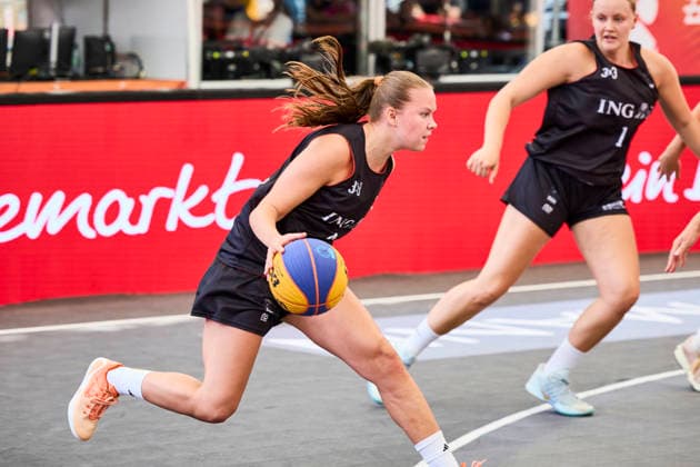 Basketball Gruppenphase Damen - DIE FINALS 2026 3x3 Basketball Gruppenphase Damen am 25.07.2026, Hannover Neues Rathaus Niedersachsen Deutschland *** Women s 3x3 Basketball Group Stage at DIE FINALS 2026: Women s 3x3 Basketball Group Stage on July 25, 2026, at the New City Hall in Hanover, Lower Saxony, Germany