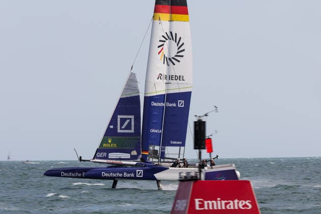 RECORD DATE NOT STATED 25th July 2026; Southsea Common, Portsmouth, Hampshire, England; Emirates Sail Great Britain Grand Prix, Day One; Germany SailGP Team presented by Deutsche Bank in action HenningxvonxJagow