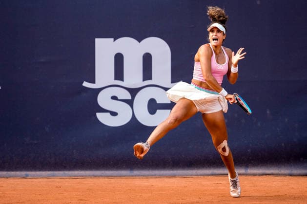 MSC Hamburg Ladies Open - Day 6 Mayar Sherif of Egypt plays during the semi-final match against fifth seed Tamara Korpatsch of Germany at the 2026 MSC Hamburg Ladies Open women s tennis tournament at Am Rothenbaum in Hamburg, Germany. Hamburg Hamburg Germany  Copyright: xOwenxHammondx originalFilename:hammond-2026msch260725_npSL7.jpg