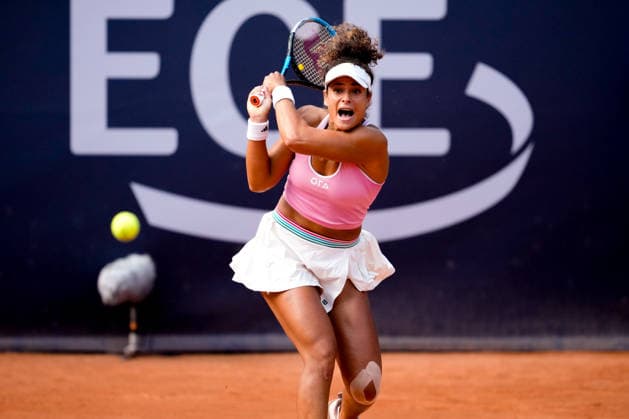 MSC Hamburg Ladies Open - Day 6 Mayar Sherif of Egypt plays during the semi-final match against fifth seed Tamara Korpatsch of Germany at the 2026 MSC Hamburg Ladies Open women s tennis tournament at Am Rothenbaum in Hamburg, Germany. Hamburg Hamburg Germany  Copyright: xOwenxHammondx originalFilename:hammond-2026msch260725_np7RG.jpg