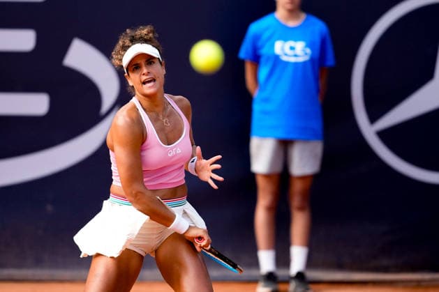 MSC Hamburg Ladies Open - Day 6 Mayar Sherif of Egypt plays during the semi-final match against fifth seed Tamara Korpatsch of Germany at the 2026 MSC Hamburg Ladies Open women s tennis tournament at Am Rothenbaum in Hamburg, Germany. Hamburg Hamburg Germany  Copyright: xOwenxHammondx originalFilename:hammond-2026msch260725_npF8k.jpg