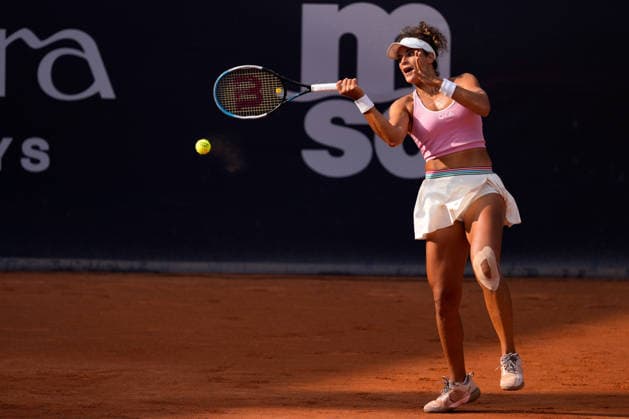 MSC Hamburg Ladies Open - Day 6 Mayar Sherif of Egypt plays during the semi-final match against fifth seed Tamara Korpatsch of Germany at the 2026 MSC Hamburg Ladies Open women s tennis tournament at Am Rothenbaum in Hamburg, Germany. Hamburg Hamburg Germany  Copyright: xOwenxHammondx originalFilename:hammond-2026msch260725_npJ2i.jpg