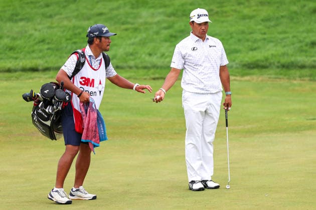 Hideki Matsuyama of Japan looks on from the ninth hole during the third round of the 2026 3M Open at TPC Twin Cities on July 25, 2026 in Blaine, Minnesota. CSM Golf 2026: PGA, Golf Herren 3M Open: Round 3  - ZUMAc04_ 20260725_zma_c04_029 Copyright: xStevenxGarciax