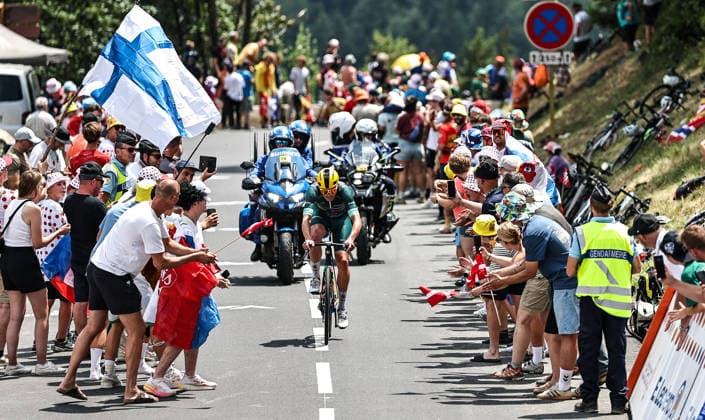 CYCLING - Tour de France 2026 ALPE D HUEZ,FRANCE,25.JUL.26 - CYCLING - Tour de France, stage 20, Le Bourg d Oisans - Alpe d Huez. Image shows Mads Pedersen (DEN LIDL-TREK).  GEPAxpictures xChrisxBauer