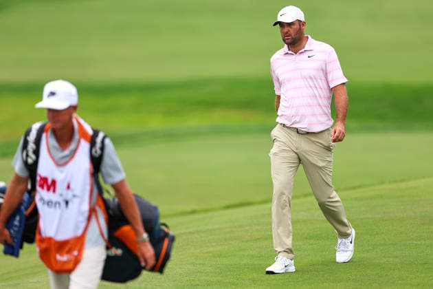 Scottie Scheffler of the United States walks on the third hole during the third round of the 2026 3M Open at TPC Twin Cities on July 25, 2026 in Blaine, Minnesota. CSM Blaine USA - ZUMAc04_ 20260725_zma_c04_007 Copyright: xStevenxGarciax