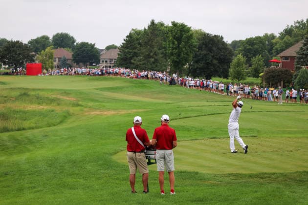 Hideki Matsuyama of Japan hits his tee shot on the eighth tee during the third round of the 2026 3M Open at TPC Twin Cities on July 25, 2026 in Blaine, Minnesota. CSM Blaine USA - ZUMAc04_ 20260725_zma_c04_033 Copyright: xStevenxGarciax